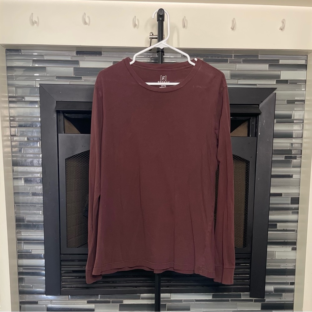 Mens George Long Sleeve T-Shirt, Size L
